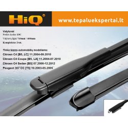 Valytuvai  HiQ 13C 71cm/60cm komplektas 2vnt